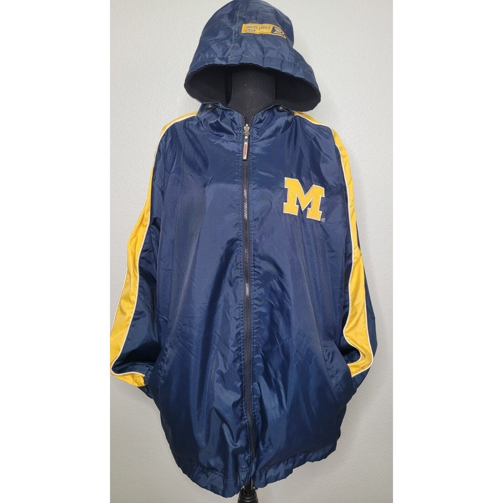 Michigan Wolverines Hoodie‎ Jacket Sz XL Reversible Colosseum Sport Waterproof